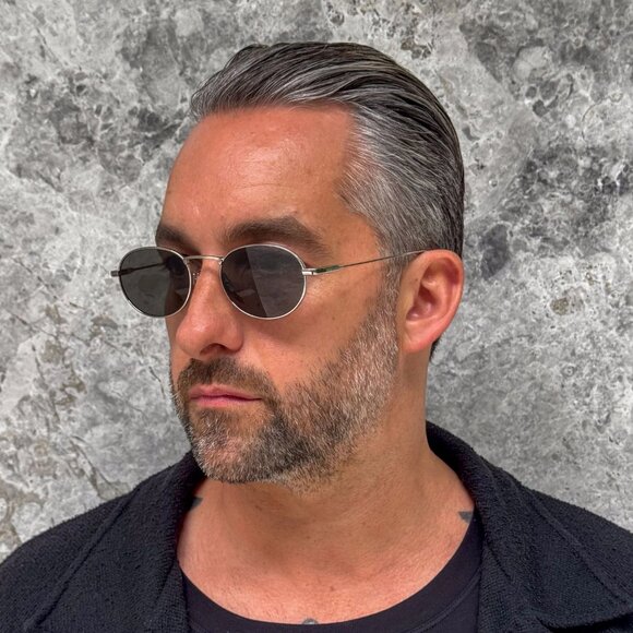 NEW SL799 002 SAINT LAURENT SUNGLASSES UNISEX SILVER ROUND EYEWEAR - Picture 4 of 5